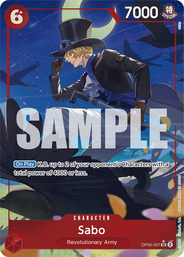 Sabo (OP05-007) (Alternate Art) - Premium Booster -The Best- - SR - OP05-007