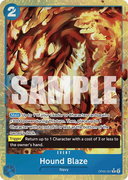 Hound Blaze (Alternate Art) - Premium Booster -The Best- - R - OP05-057