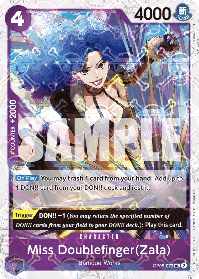Miss Doublefinger(Zala) (Jolly Roger Foil) - Premium Booster -The Best- - UC - OP05-073
