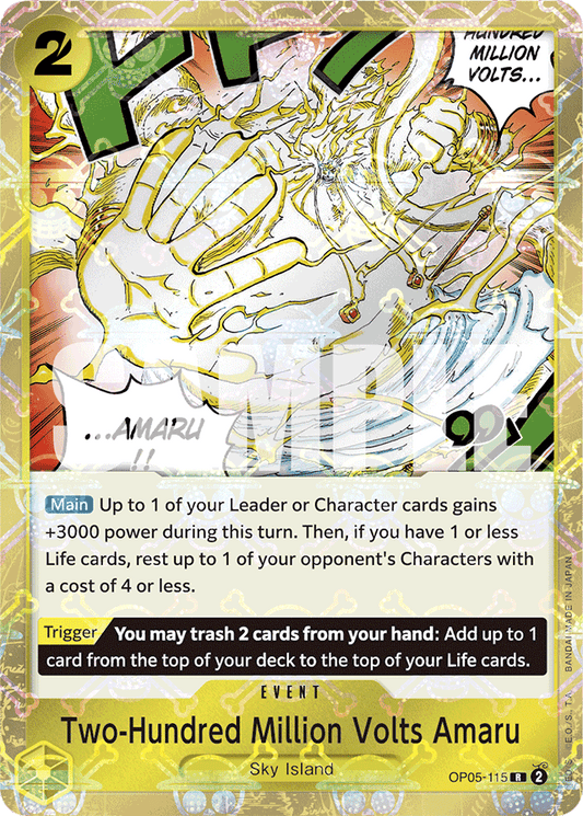 Two-Hundred Million Volts Amaru (Jolly Roger Foil) - Premium Booster -The Best- - R - OP05-115