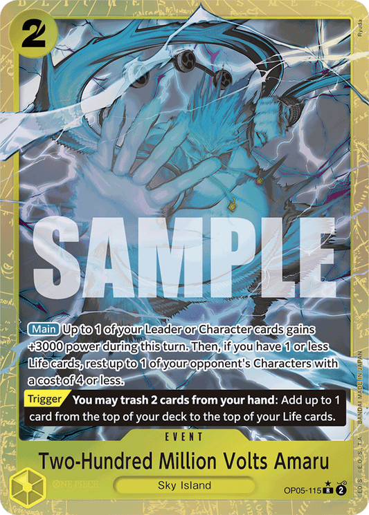 Two-Hundred Million Volts Amaru (Alternate Art) - Premium Booster -The Best- - R - OP05-115