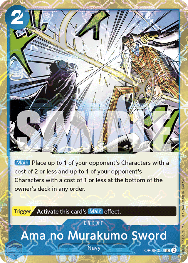 Ama no Murakumo Sword (Jolly Roger Foil) - Premium Booster -The Best- - UC - OP06-056
