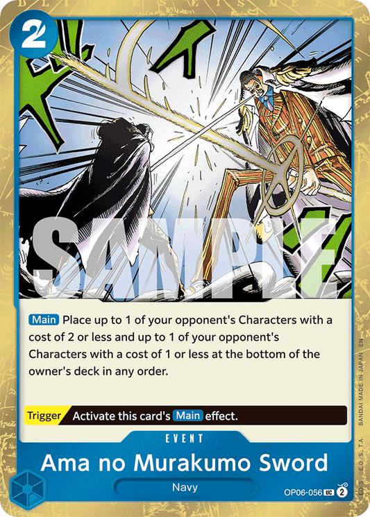 Ama no Murakumo Sword (Pirate Foil) - Premium Booster -The Best- Vol. 2 - UC - OP06-056
