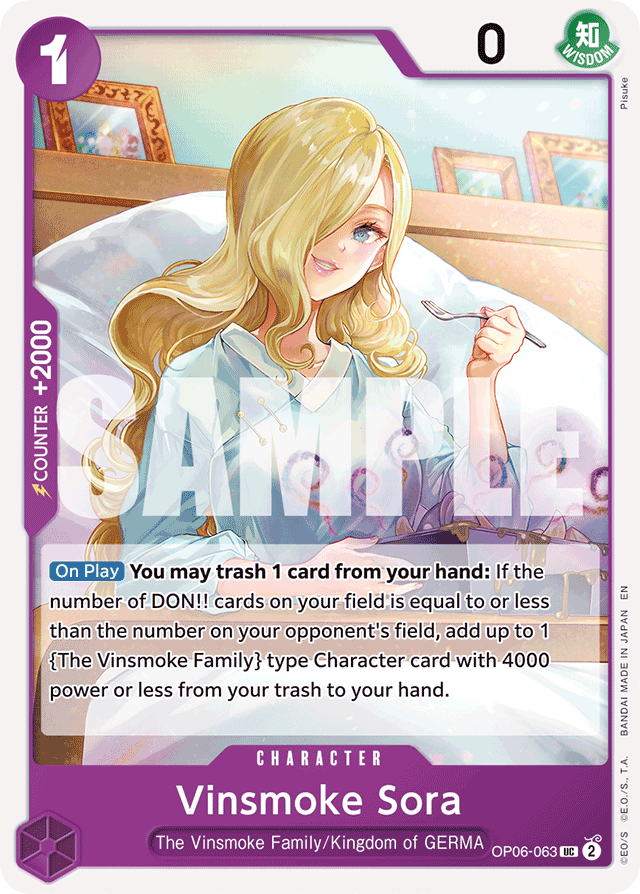 Vinsmoke Sora (Reprint) - Premium Booster -The Best- Vol. 2 - UC - OP06-063