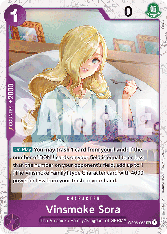 Vinsmoke Sora (Pirate Foil) - Premium Booster -The Best- Vol. 2 - UC - OP06-063