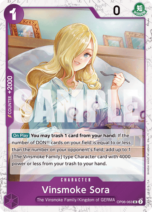 Vinsmoke Sora (Pirate Foil) - Premium Booster -The Best- Vol. 2 - UC - OP06-063