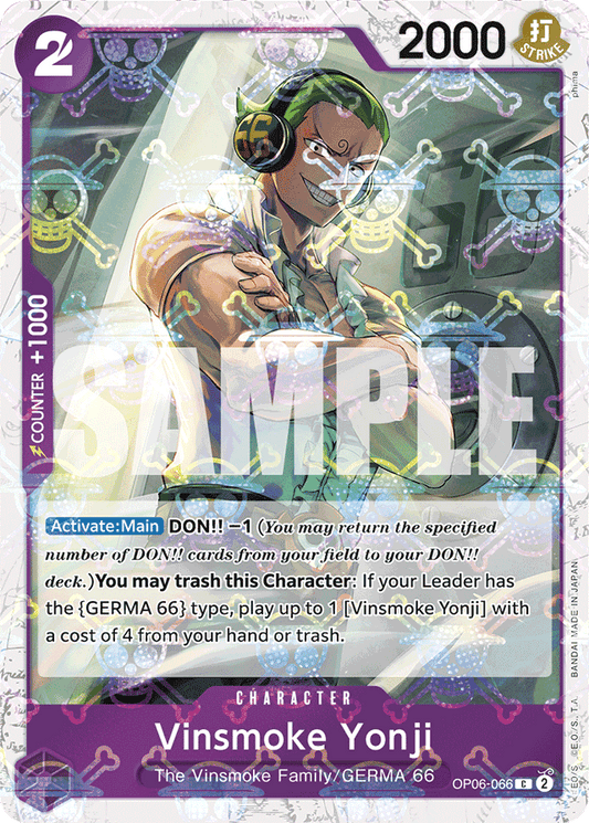 Vinsmoke Yonji (OP06-066) (Jolly Roger Foil) - Premium Booster -The Best- - C - OP06-066