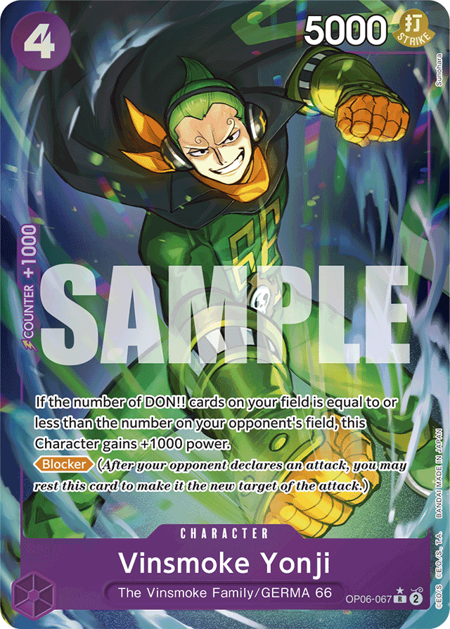 Vinsmoke Yonji (OP06-067) (Full Art) - Premium Booster -The Best- - R - OP06-067