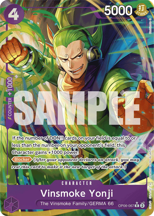 Vinsmoke Yonji (OP06-067) (Alternate Art) - Premium Booster -The Best- - R - OP06-067