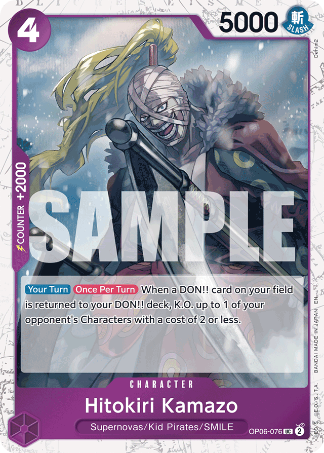 Hitokiri Kamazo (Pirate Foil) - Premium Booster -The Best- Vol. 2 - UC - OP06-076