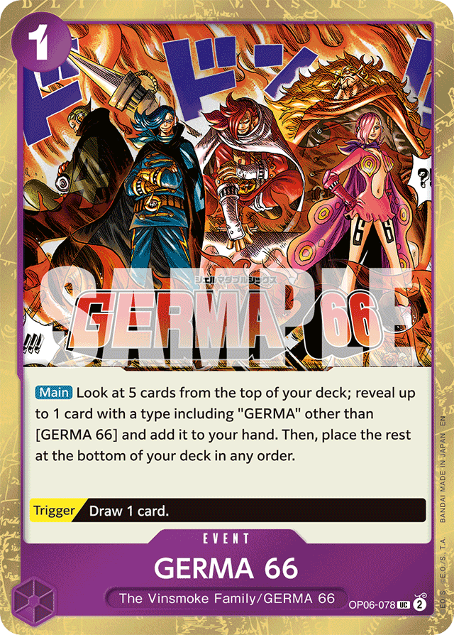 GERMA 66 (Pirate Foil) - Premium Booster -The Best- Vol. 2 - UC - OP06-078