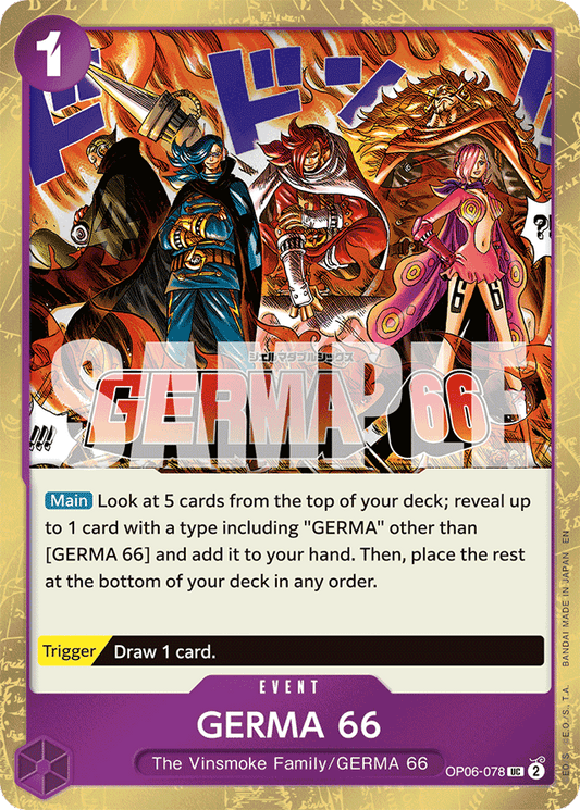GERMA 66 (Pirate Foil) - Premium Booster -The Best- Vol. 2 - UC - OP06-078