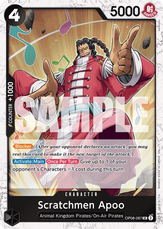 Scratchmen Apoo - OP08-087 (Pirate Foil) - Premium Booster -The Best- Vol. 2 - UC - OP08-087