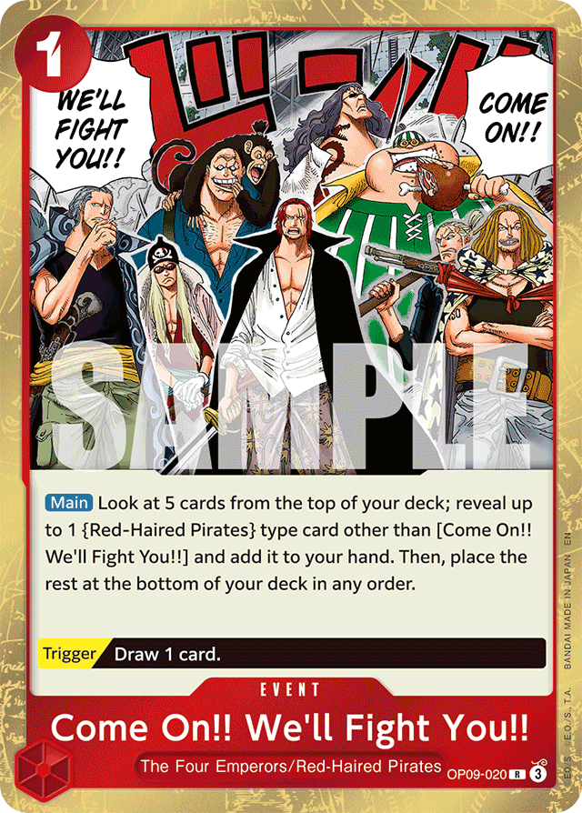 Come On!! We'll Fight You!! (Reprint) - Premium Booster -The Best- Vol. 2 - R - OP09-020