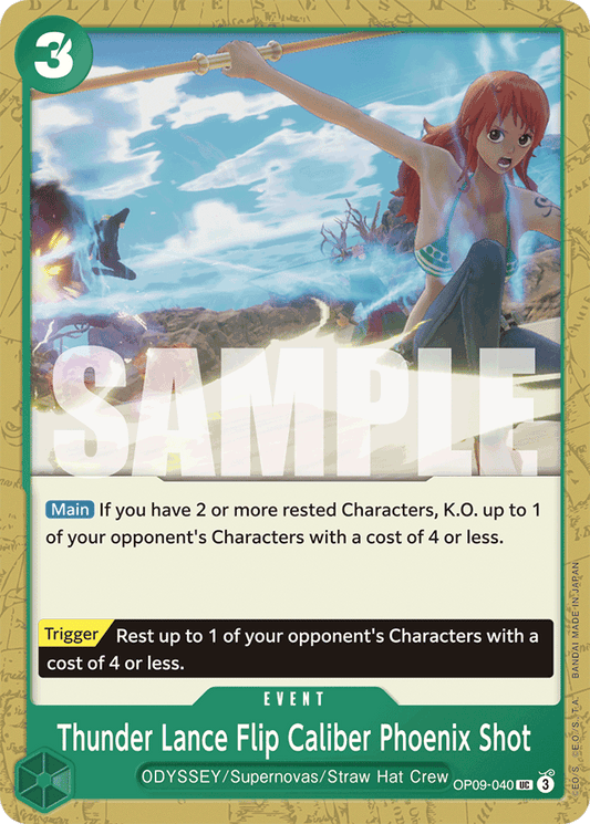 Thunder Lance Flip Caliber Phoenix Shot - Emperors in the New World - UC - OP09-040