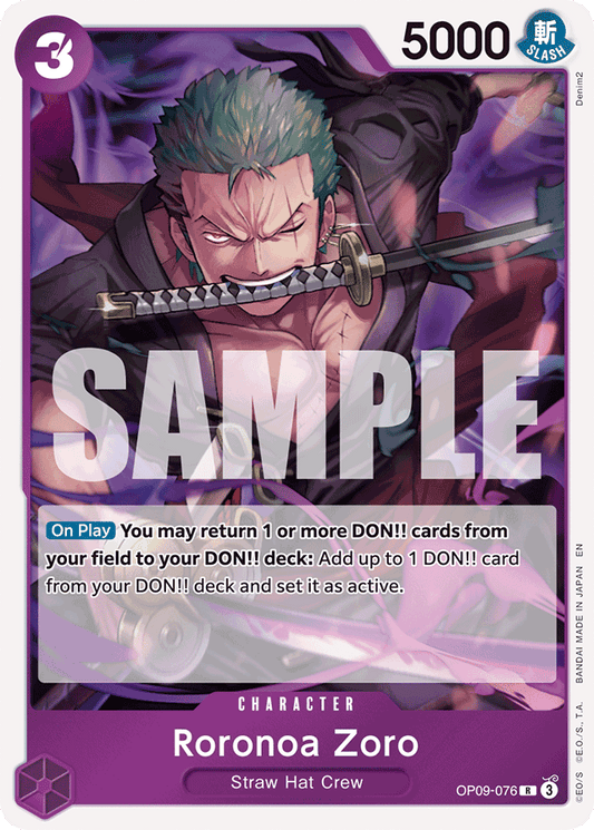 Roronoa Zoro - OP09-076 - Premium Booster -The Best- Vol. 2 - R - OP09-076