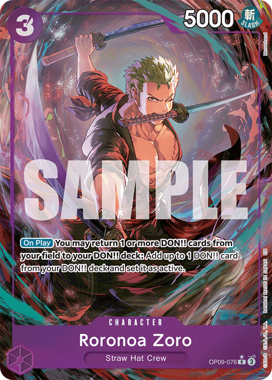 Roronoa Zoro - OP09-076 (Alternate Art) - Premium Booster -The Best- Vol. 2 - R - OP09-076