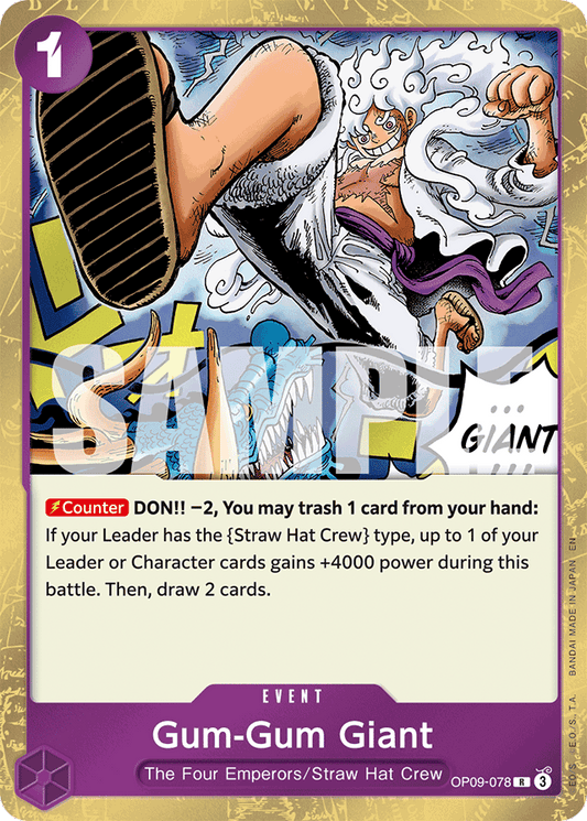 Gum-Gum Giant (Reprint) - Premium Booster -The Best- Vol. 2 - R - OP09-078