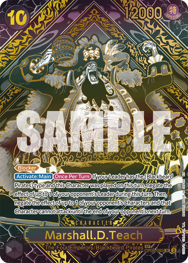 Marshall.D.Teach (SP) (Gold) - Legacy of the Master - SR - OP09-093