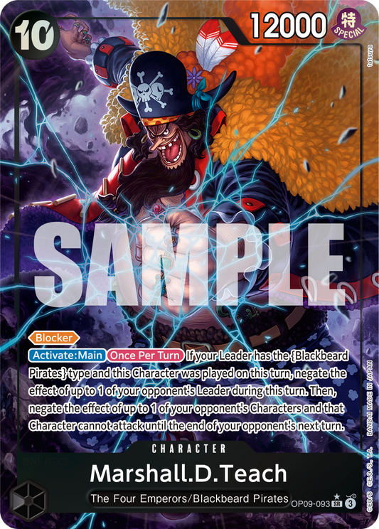 Marshall.D.Teach (093) (Alternate Art) - Emperors in the New World - SR - OP09-093