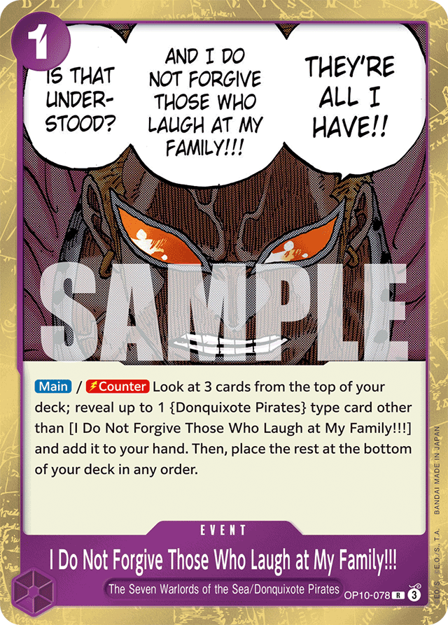 I Do Not Forgive Those Who Laugh at My Family!!! - Royal Blood - R - OP10-078