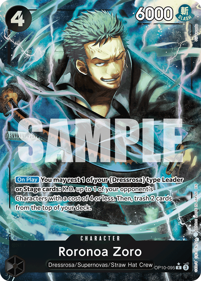 Roronoa Zoro - OP10-095 (Alternate Art) - Premium Booster -The Best- Vol. 2 - R - OP10-095