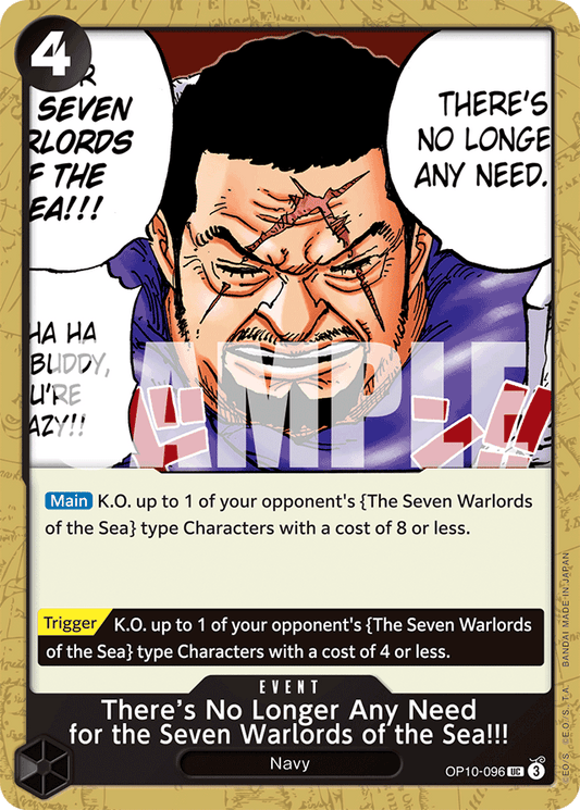 There's No Longer Any Need for the Seven Warlords of the Sea!!! - Royal Blood Release Event Cards - UC - OP10-096