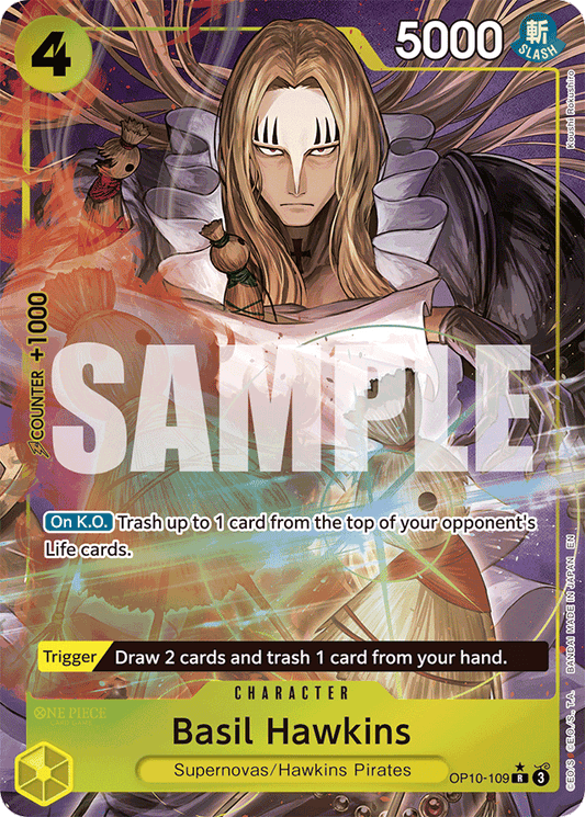 Basil Hawkins - OP10-109 (Alternate Art) - Premium Booster -The Best- Vol. 2 - R - OP10-109