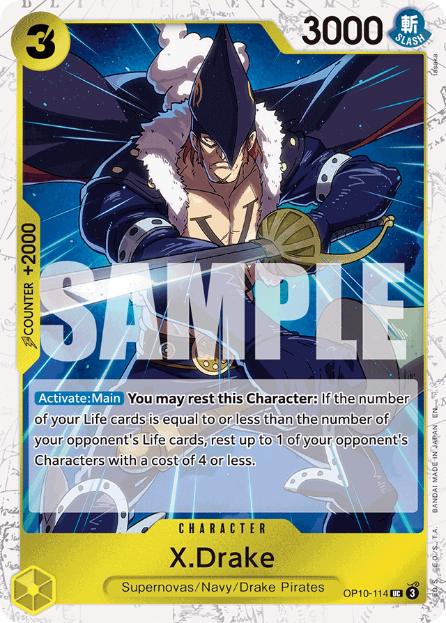 X.Drake (Pirate Foil) - Premium Booster -The Best- Vol. 2 - UC - OP10-114