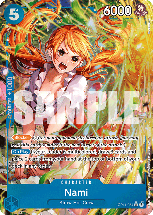 Nami (054) (Alternate Art) - A Fist of Divine Speed - SR - OP11-054