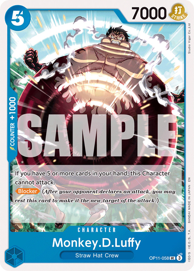 Monkey.D.Luffy (058) - A Fist of Divine Speed - UC - OP11-058