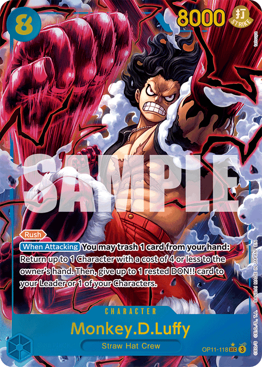 Monkey.D.Luffy (118) (Alternate Art) - A Fist of Divine Speed - SEC - OP11-118