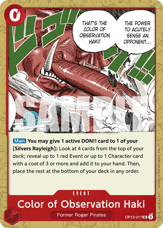 Color of Observation Haki - Legacy of the Master - UC - OP12-017