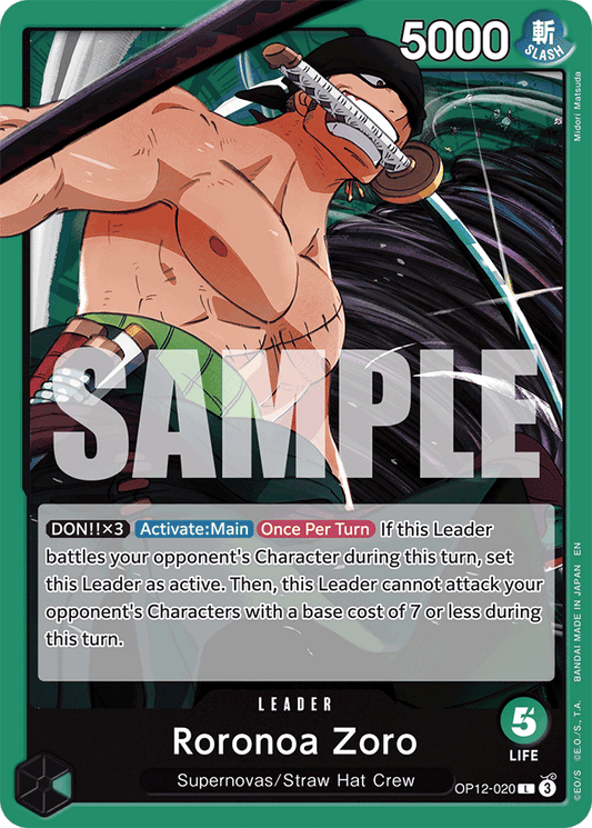 Roronoa Zoro (020) - Legacy of the Master - L - OP12-020