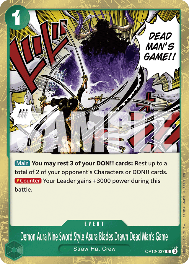 Demon Aura Nine Sword Style Asura Blades Drawn Dead Man's Game - Legacy of the Master - R - OP12-037