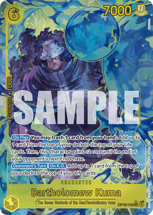 Bartholomew Kuma (Alternate Art) - Legacy of the Master - SEC - OP12-119
