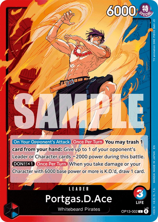 Portgas.D.Ace (002) - Carrying On His Will - L - OP13-002