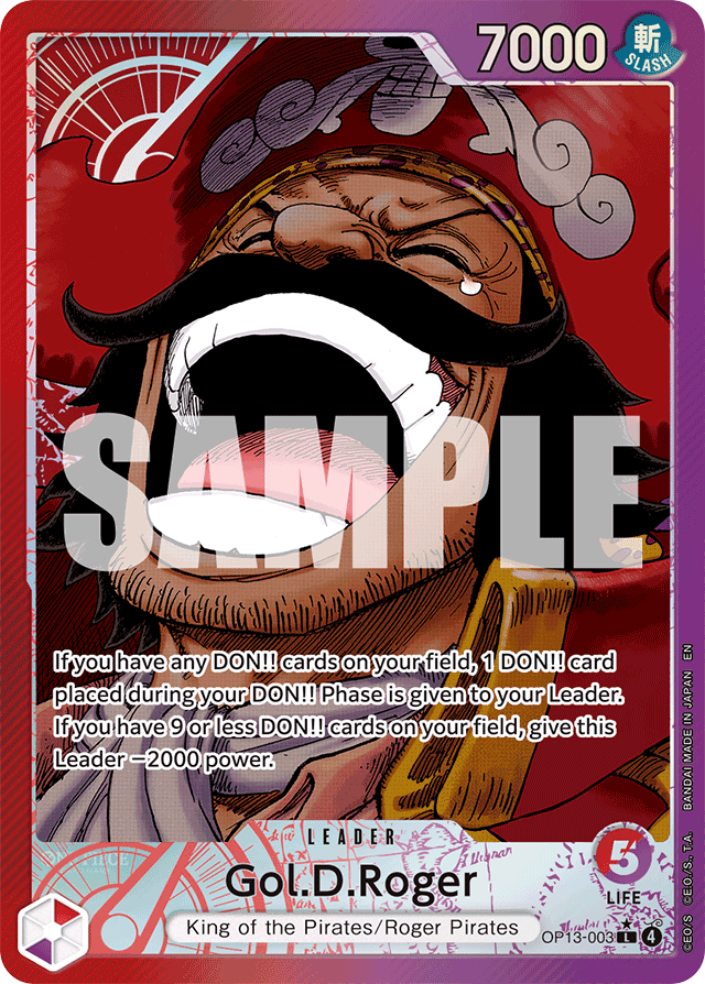 Gol.D.Roger (003) (Alternate Art) - Carrying On His Will - L - OP13-003