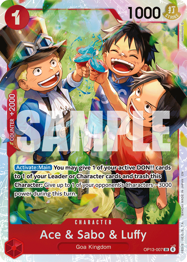 Ace & Sabo & Luffy - Carrying On His Will - SR - OP13-007