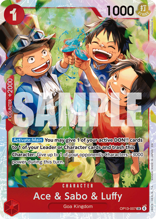 Ace & Sabo & Luffy - Carrying On His Will - SR - OP13-007