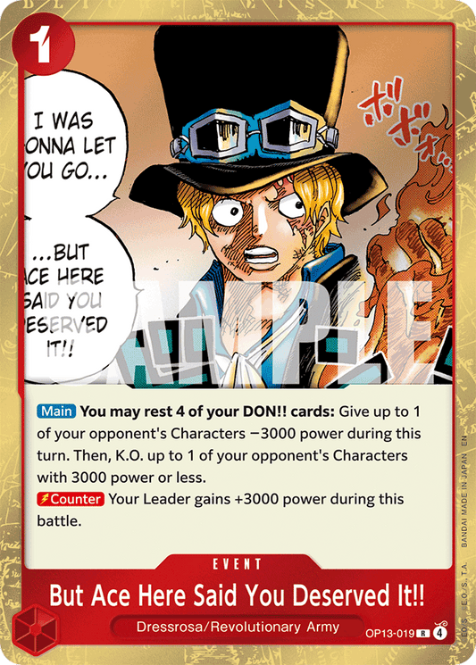 But Ace Here Said You Deserved It!! - Carrying On His Will - R - OP13-019