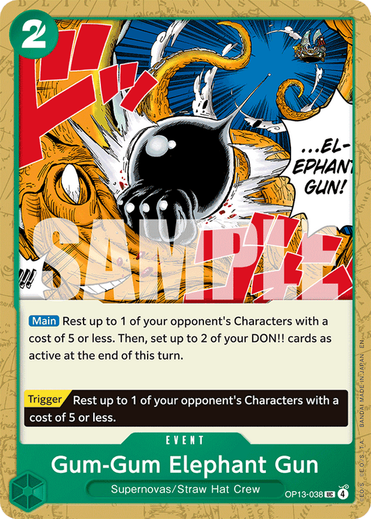 Gum-Gum Elephant Gun - Carrying On His Will - UC - OP13-038