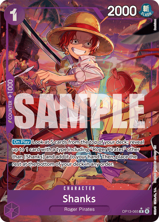 Shanks (065) (Alternate Art) - Carrying On His Will - R - OP13-065