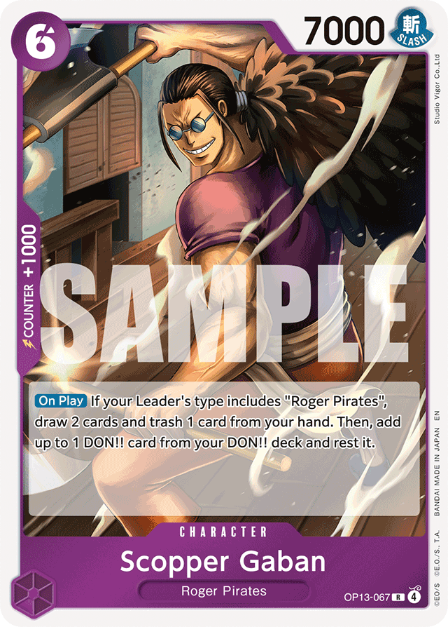 Scopper Gaban - Carrying On His Will - R - OP13-067