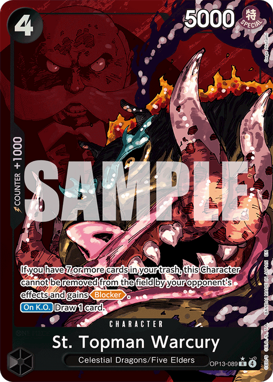 St. Topman Warcury (Alternate Art) - Carrying On His Will - R - OP13-089