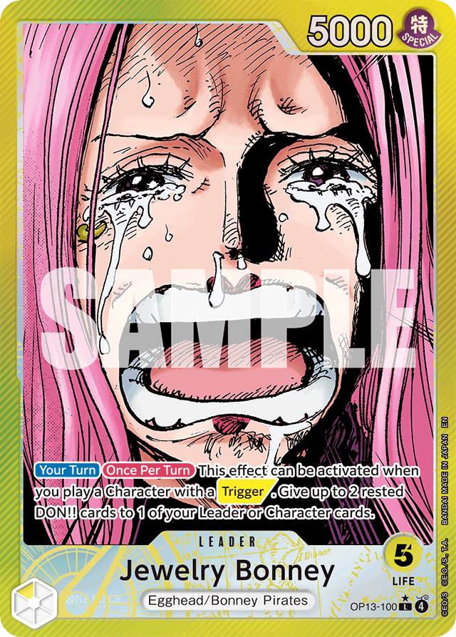 Jewelry Bonney (100) (Alternate Art) - Carrying On His Will - L - OP13-100