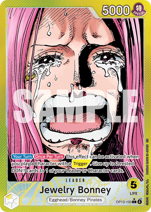 Jewelry Bonney (100) (Alternate Art) - Carrying On His Will - L - OP13-100