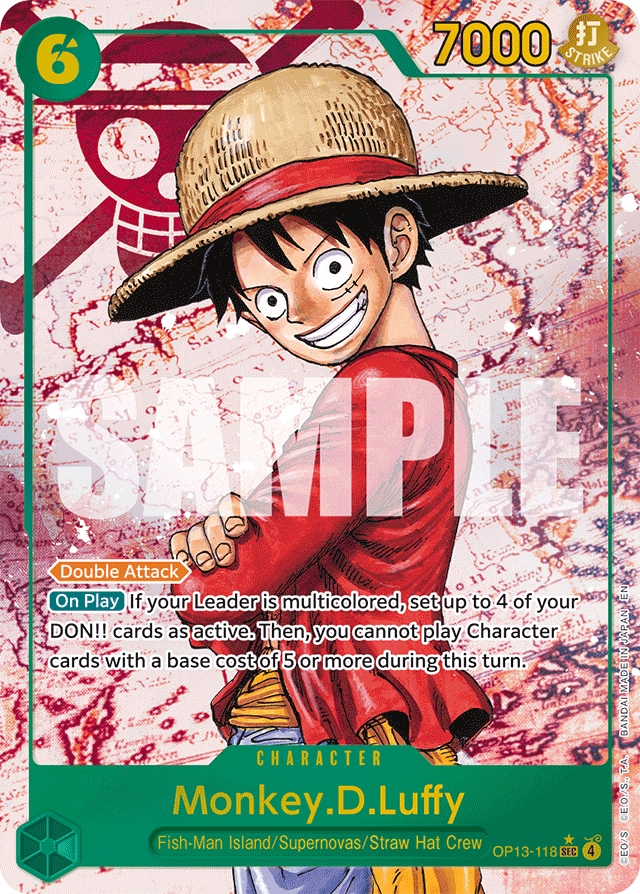Monkey.D.Luffy (118) (Parallel) - Carrying On His Will - SEC - OP13-118