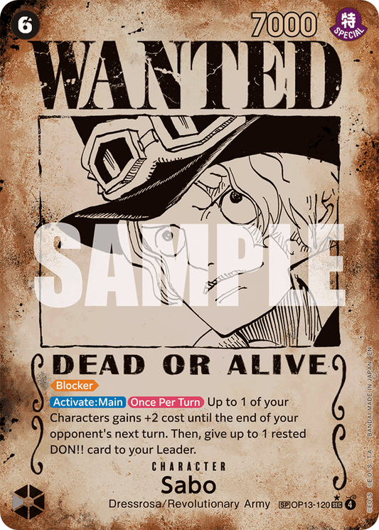 Sabo (120) (Wanted Poster) - Carrying On His Will - SEC - OP13-120