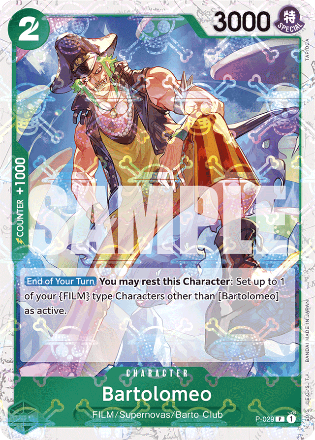 Bartolomeo (P-029) (Jolly Roger Foil) - Premium Booster -The Best- - PR - P-029